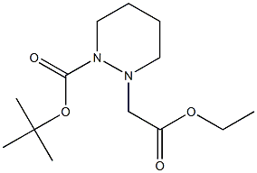 tert-butyl 2-(2-ethoxy-2-oxoethyl)tetrahydro-1(2H)-pyridazinecarboxylate Struktur