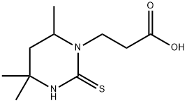 3-(4,4,6-Trimethyl-2-thioxotetrahydropyrimidin-1(2H)-yl)propanoic acid Struktur