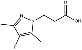 3-(4-Iodo-3,5-dimethyl-1H-pyrazol-1-yl)-propanoic acid Struktur