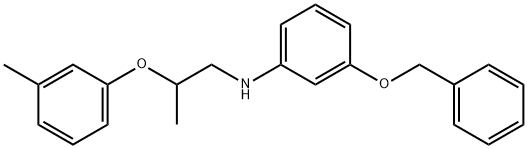 3-(Benzyloxy)-N-[2-(3-methylphenoxy)propyl]aniline Struktur