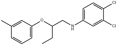 3,4-Dichloro-N-[2-(3-methylphenoxy)butyl]aniline Struktur