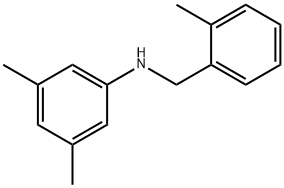 3,5-Dimethyl-N-(2-methylbenzyl)aniline Struktur