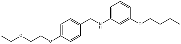 3-Butoxy-N-[4-(2-ethoxyethoxy)benzyl]aniline Struktur