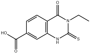 3-Ethyl-4-oxo-2-thioxo-1,2,3,4-tetrahydroquinazoline-7-carboxylic acid Struktur