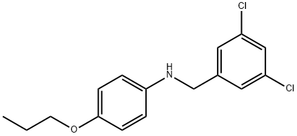 N-(3,5-Dichlorobenzyl)-4-propoxyaniline Struktur