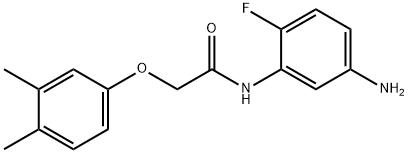 N-(5-Amino-2-fluorophenyl)-2-(3,4-dimethylphenoxy)acetamide Struktur