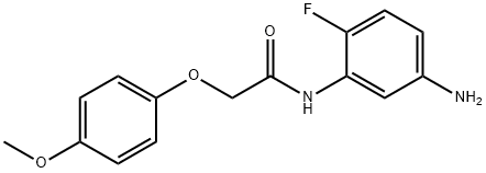 N-(5-Amino-2-fluorophenyl)-2-(4-methoxyphenoxy)-acetamide Struktur