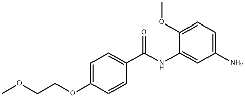 N-(5-Amino-2-methoxyphenyl)-4-(2-methoxyethoxy)-benzamide Struktur