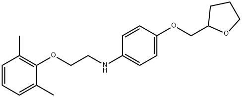 N-[2-(2,6-Dimethylphenoxy)ethyl]-4-(tetrahydro-2-furanylmethoxy)aniline Struktur