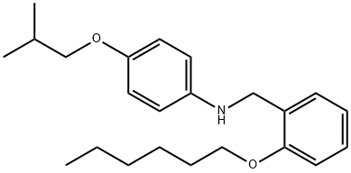 N-[2-(Hexyloxy)benzyl]-4-isobutoxyaniline Struktur