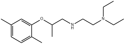 N1-[2-(2,5-dimethylphenoxy)propyl]-N2,N2-diethyl-1,2-ethanediamine Struktur