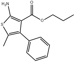 Propyl 2-amino-5-methyl-4-phenylthiophene-3-carboxylate Struktur