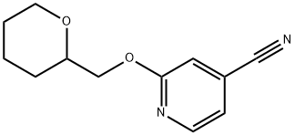 2-(tetrahydro-2H-pyran-2-ylmethoxy)isonicotinonitrile Struktur