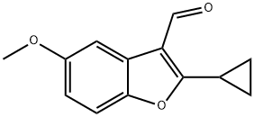 2-cyclopropyl-5-methoxy-1-benzofuran-3-carbaldehyde Struktur