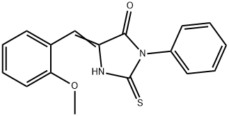 (5E)-2-mercapto-5-(2-methoxybenzylidene)-3-phenyl-3,5-dihydro-4H-imidazol-4-one Struktur