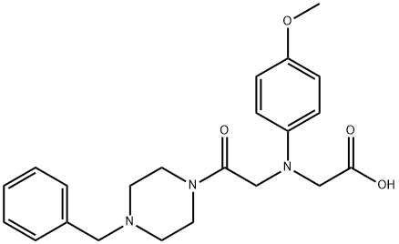 [[2-(4-benzylpiperazin-1-yl)-2-oxoethyl](4-methoxyphenyl)amino]acetic acid Struktur