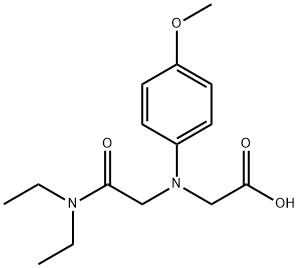 [[2-(diethylamino)-2-oxoethyl](4-methoxyphenyl)amino]acetic acid Struktur