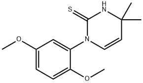 1-(2,5-dimethoxyphenyl)-4,4-dimethyl-1,4-dihydropyrimidine-2-thiol Struktur