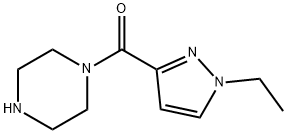 1-[(1-ethyl-1H-pyrazol-3-yl)carbonyl]piperazine Struktur