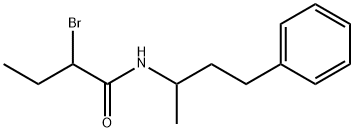 2-bromo-N-(1-methyl-3-phenylpropyl)butanamide Struktur