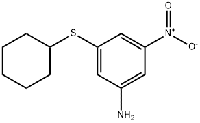 3-(cyclohexylthio)-5-nitroaniline Struktur