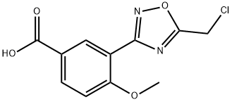 3-[5-(chloromethyl)-1,2,4-oxadiazol-3-yl]-4-methoxybenzoic acid Struktur