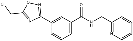 3-[5-(chloromethyl)-1,2,4-oxadiazol-3-yl]-N-(pyridin-2-ylmethyl)benzamide Struktur