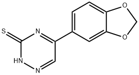 5-(1,3-benzodioxol-5-yl)-1,2,4-triazine-3-thiol Struktur