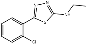 5-(2-chlorophenyl)-N-ethyl-1,3,4-thiadiazol-2-amine Struktur