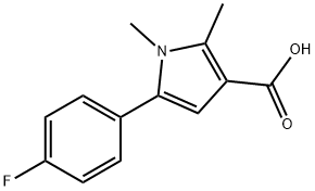 5-(4-fluorophenyl)-1,2-dimethyl-1H-pyrrole-3-carboxylic acid Struktur