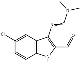 N'-(5-chloro-2-formyl-1H-indol-3-yl)-N,N-dimethylimidoformamide Struktur