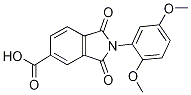 2-(2,5-dimethoxyphenyl)-1,3-dioxoisoindoline-5-carboxylic acid Struktur