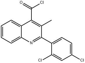 2-(2,4-dichlorophenyl)-3-methylquinoline-4-carbonyl chloride Struktur