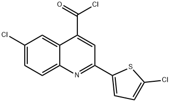 6-chloro-2-(5-chloro-2-thienyl)quinoline-4-carbonyl chloride Struktur