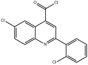 6-chloro-2-(2-chlorophenyl)quinoline-4-carbonyl chloride Struktur