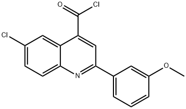 6-chloro-2-(3-methoxyphenyl)quinoline-4-carbonyl chloride Struktur