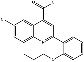 6-chloro-2-(2-propoxyphenyl)quinoline-4-carbonyl chloride Struktur