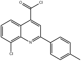 8-chloro-2-(4-methylphenyl)quinoline-4-carbonyl chloride Struktur