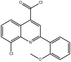 8-chloro-2-(2-methoxyphenyl)quinoline-4-carbonyl chloride Struktur