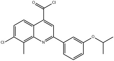 7-chloro-2-(3-isopropoxyphenyl)-8-methylquinoline-4-carbonyl chloride Struktur