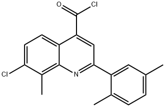 7-chloro-2-(2,5-dimethylphenyl)-8-methylquinoline-4-carbonyl chloride Struktur