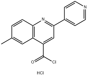 6-methyl-2-pyridin-4-ylquinoline-4-carbonyl chloride hydrochloride Struktur