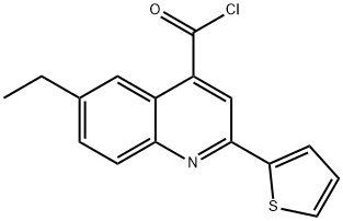 6-ethyl-2-(2-thienyl)quinoline-4-carbonyl chloride Struktur