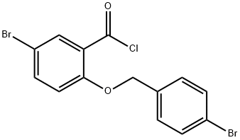 5-bromo-2-[(4-bromobenzyl)oxy]benzoyl chloride Struktur