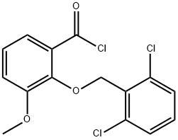 2-[(2,6-dichlorobenzyl)oxy]-3-methoxybenzoyl chloride Struktur