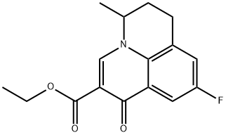 ethyl 9-fluoro-5-methyl-1-oxo-6,7-dihydro-1H,5H-pyrido[3,2,1-ij]quinoline-2-carboxylate Struktur