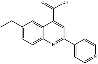 6-ethyl-2-pyridin-4-ylquinoline-4-carboxylic acid Struktur