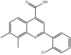 2-(2-chlorophenyl)-7,8-dimethylquinoline-4-carboxylic acid Struktur