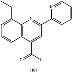 8-ethyl-2-pyridin-2-ylquinoline-4-carbonyl chloride hydrochloride Struktur