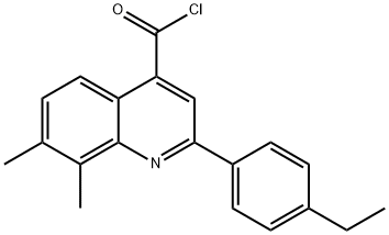 2-(4-ethylphenyl)-7,8-dimethylquinoline-4-carbonyl chloride Struktur